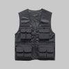 Summer mesh three-dimensional pocket work vest