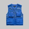 Summer mesh three-dimensional pocket work vest
