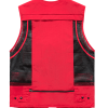 Mesh vest with three-dimensional pockets (detachable at the back)