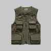 Mesh vest with three-dimensional pockets (detachable at the back)