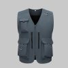 Waterproof zippered large pocket work vest