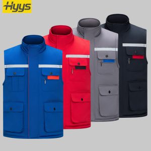 Winter high visibility warm work vest