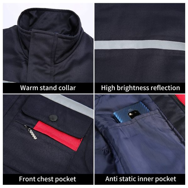 Winter high visibility anti-static work vest