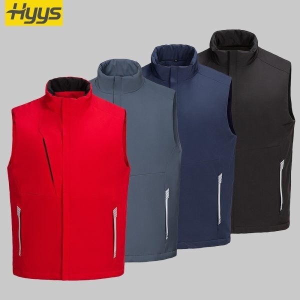 Solid Color Down Cotton Work Vest