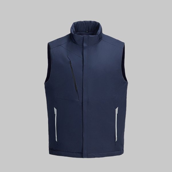 Solid Color Down Cotton Work Vest