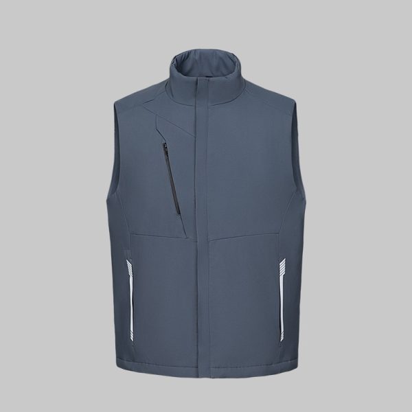 Solid Color Down Cotton Work Vest
