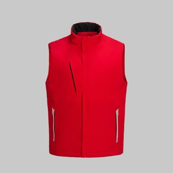 Solid Color Down Cotton Work Vest