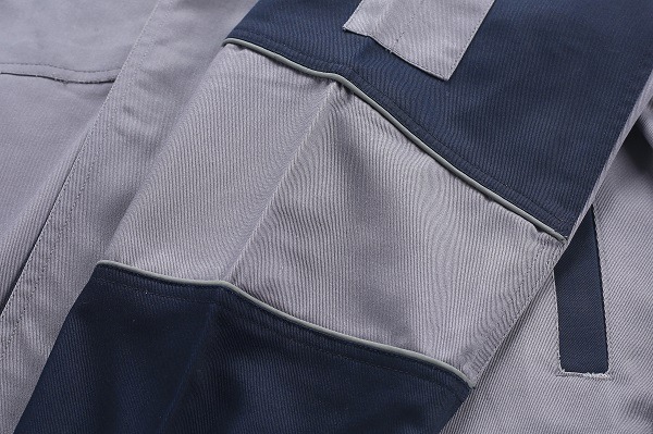 Long-sleeved polyester-cotton high-visibility work suit