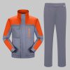 Long-sleeved polyester-cotton high-visibility work suit