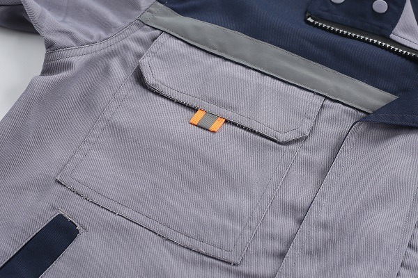 Long-sleeved polyester-cotton high-visibility work suit