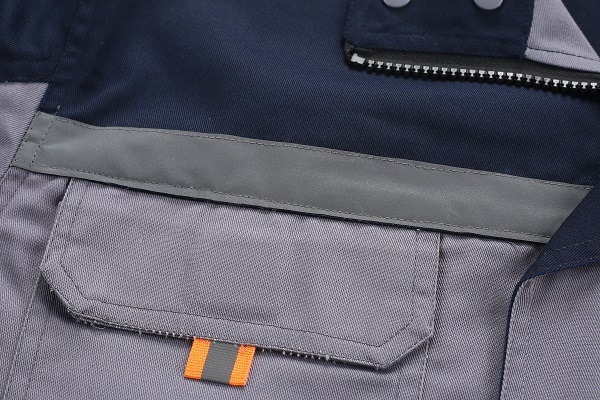 Long-sleeved polyester-cotton high-visibility work suit