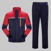 Long-sleeved polyester-cotton high-visibility work suit
