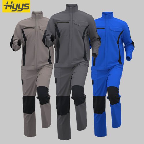 Polyester cotton wear-resistant multi pocket reinforced workwear set