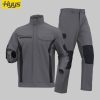 Comfortable and durable multi pocket reinforced work jacket