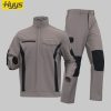 Comfortable and durable multi pocket reinforced work jacket