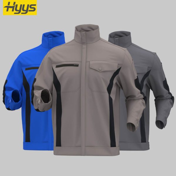 Comfortable and durable multi pocket reinforced work jacket