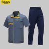 Summer short-sleeved moisture-wicking stretch work clothes