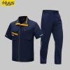Summer short-sleeved moisture-wicking stretch work clothes