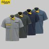 Summer short-sleeved moisture-wicking stretch work clothes