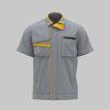 Summer short-sleeved moisture-wicking stretch work clothes