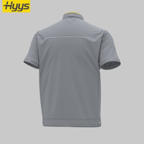 Summer short-sleeved moisture-wicking stretch work clothes