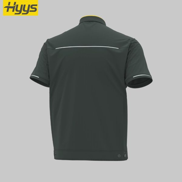 Summer short-sleeved moisture-wicking stretch work clothes