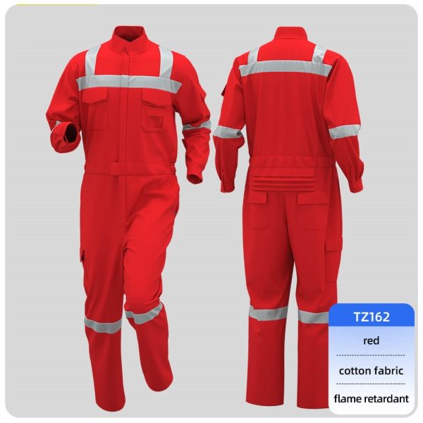 Pure Cotton Flame Retardant High-visibility Coveralls