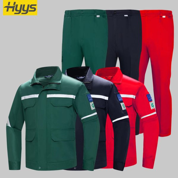 Large pocket high visibility anti-static protective clothing suit