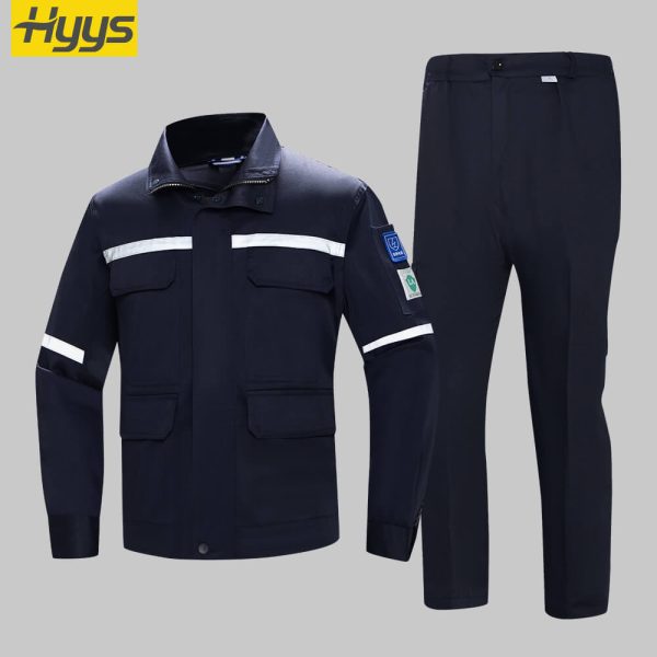 Large pocket high visibility anti-static protective clothing suit