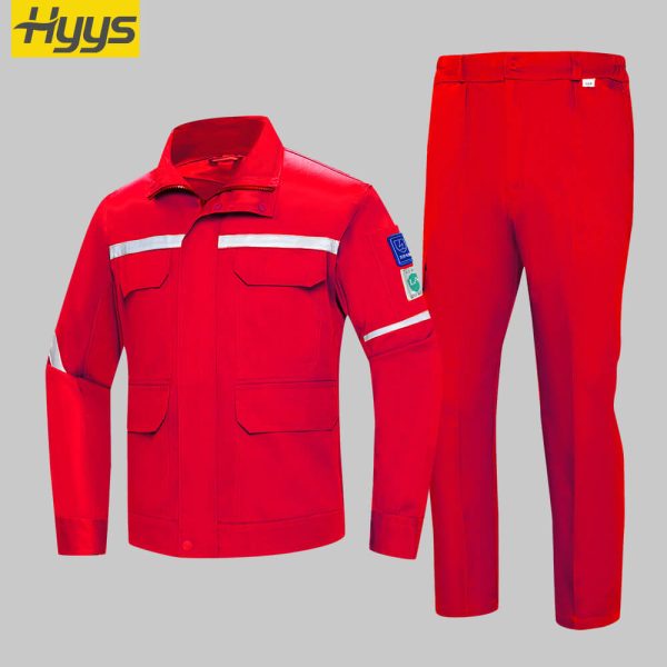 Large pocket high visibility anti-static protective clothing suit
