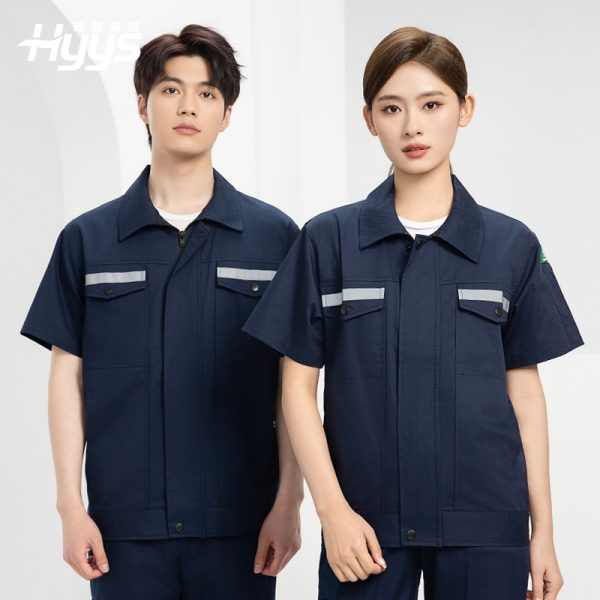 Cotton high-visibility work clothes