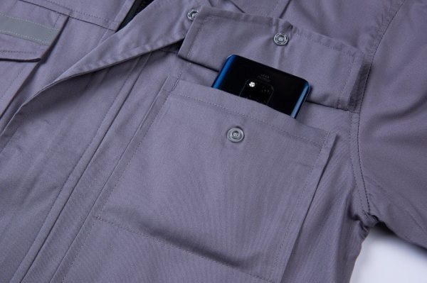 Cotton high-visibility work clothes