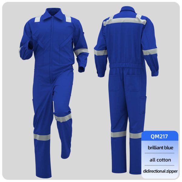 Cotton spring autumn high-visibility coveralls