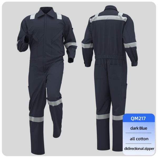 Cotton spring autumn high-visibility coveralls