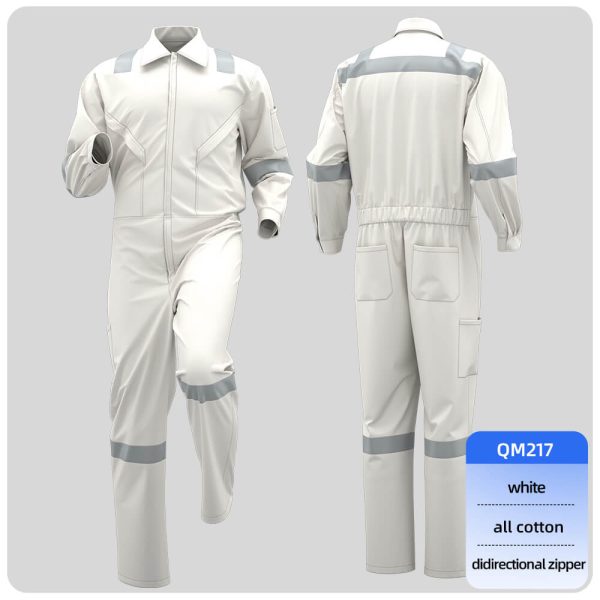 Cotton spring autumn high-visibility coveralls