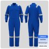 Pure cotton high-visibility coveralls