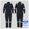 Pure cotton high-visibility coveralls