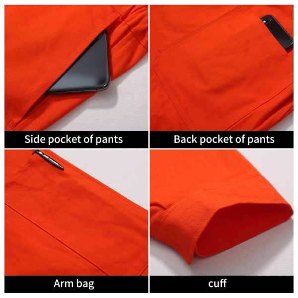 Pure cotton high-visibility coveralls