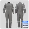 Pure cotton high-visibility coveralls