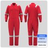 Pure cotton high-visibility coveralls