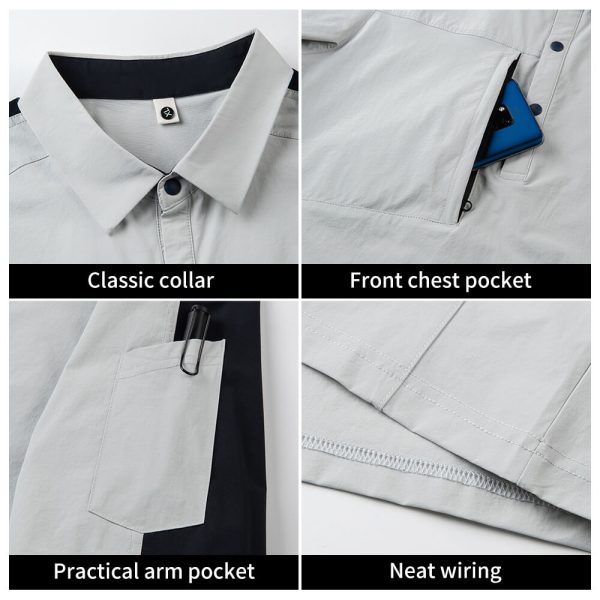 Quick-drying moisture-wicking workwear T-shirt