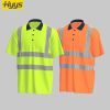 Quick-drying breathable high-visibility long and short-sleeved POLO shirts
