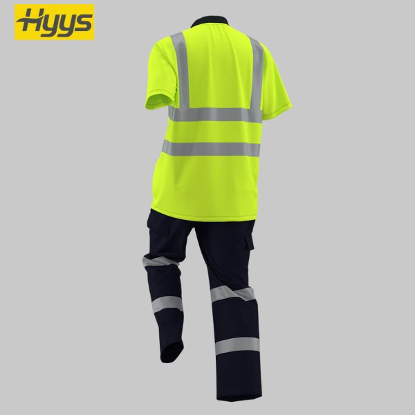 Quick-drying breathable high-visibility long and short-sleeved POLO shirts