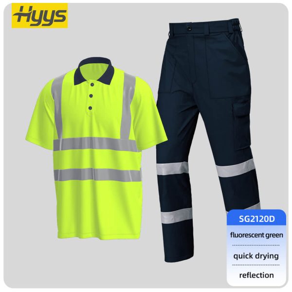 Quick-drying breathable high-visibility long and short-sleeved POLO shirts