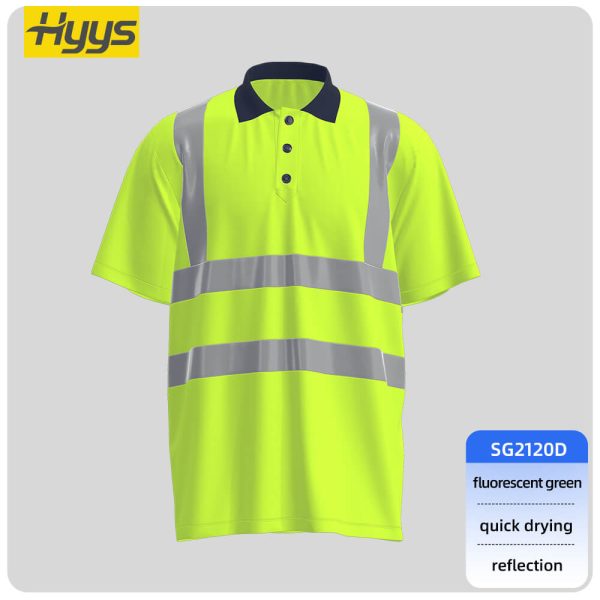 Quick-drying breathable high-visibility long and short-sleeved POLO shirts
