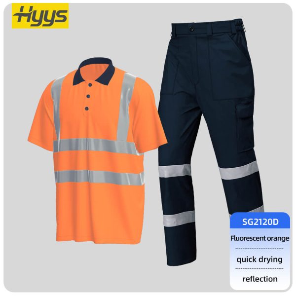 Quick-drying breathable high-visibility long and short-sleeved POLO shirts
