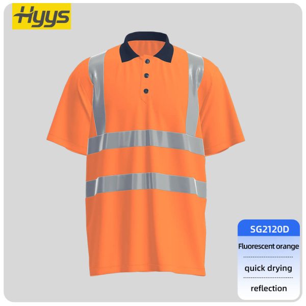 Quick-drying breathable high-visibility long and short-sleeved POLO shirts