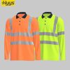 Summer quick-drying long-sleeved high-visibility lapel POLO shirt