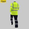 Quick-drying Long-sleeved High-visibility Solid Color Lapel POLO Shirt Suit