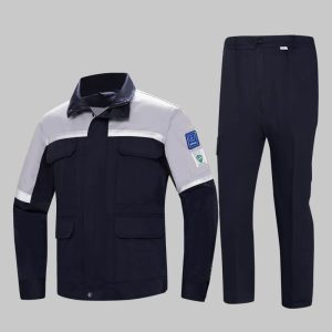 Colorblock large pocket high-visibility anti-static protective clothing suit